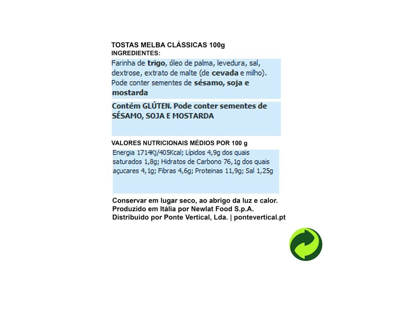 TOSTA DELVERDE MELBA 100G image number 1