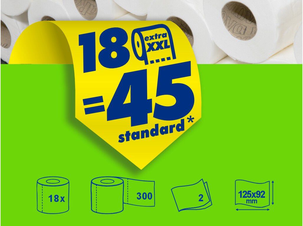 PAPEL RENOVA HIGI&Eacute;NICO COMPACT XXL 18ROLOS=45ROLOS image number 1