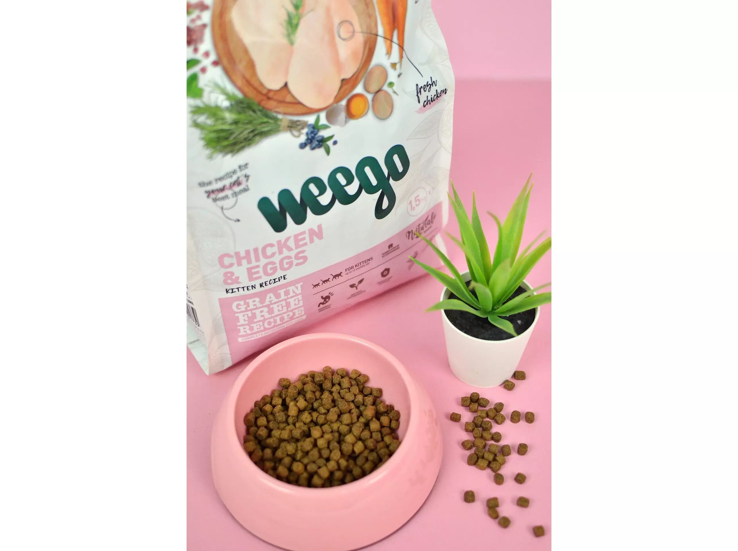 RA&Ccedil;&Atilde;O PARA GATO J&Uacute;NIOR WEEGO FRANGO 7KG image number 1