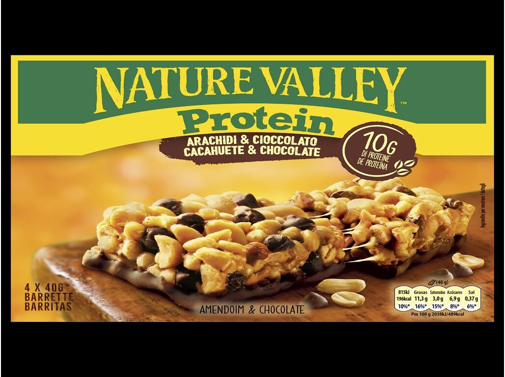 BARRAS CEREAIS NATURE VALLEY PROTE&Iacute;NA E CHOCOLATE 4X40G 160G image number 1