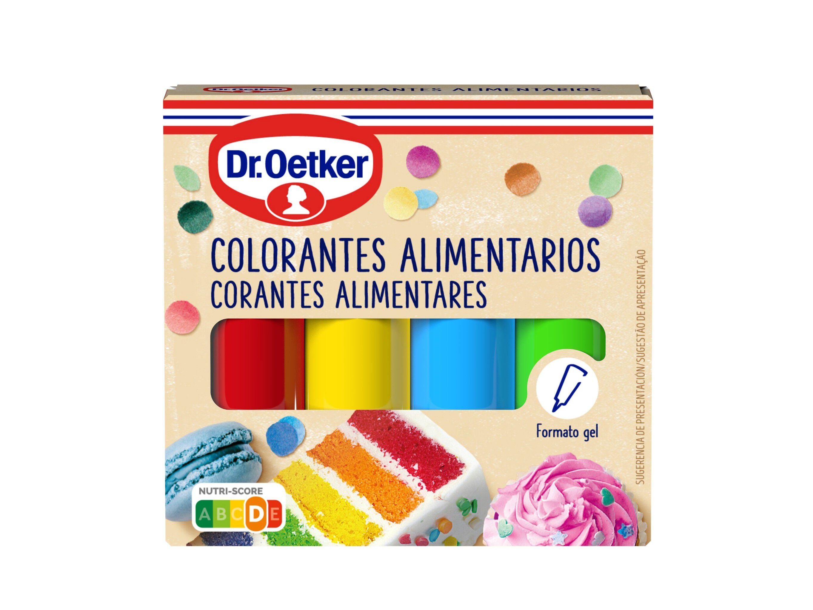 CORANTE ALIMENTAR DR.OETKER 4 CORES EM GEL 4 UN image number 0