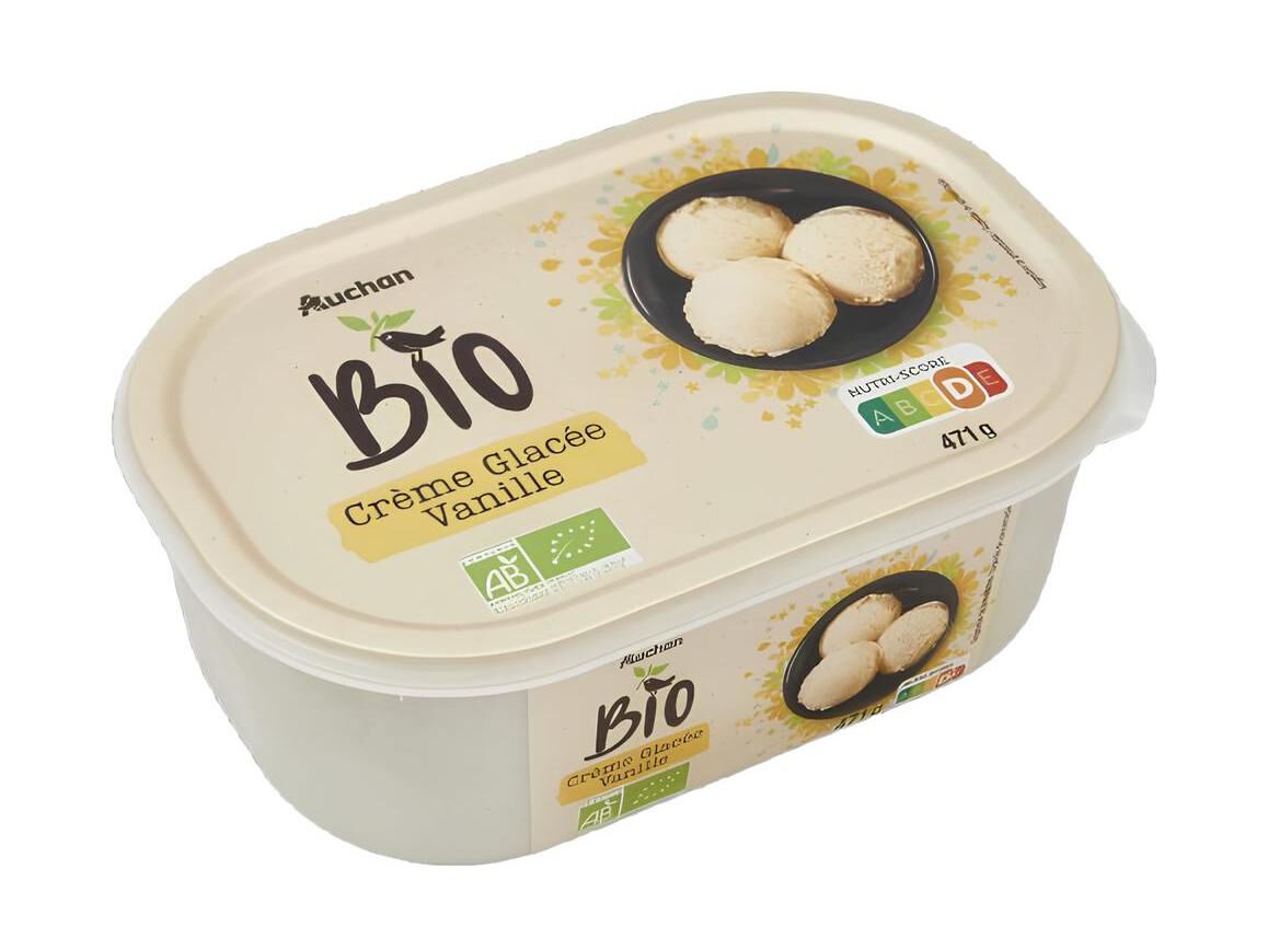 GELADO AUCHAN BIO BAUNILHA 900ML image number 0