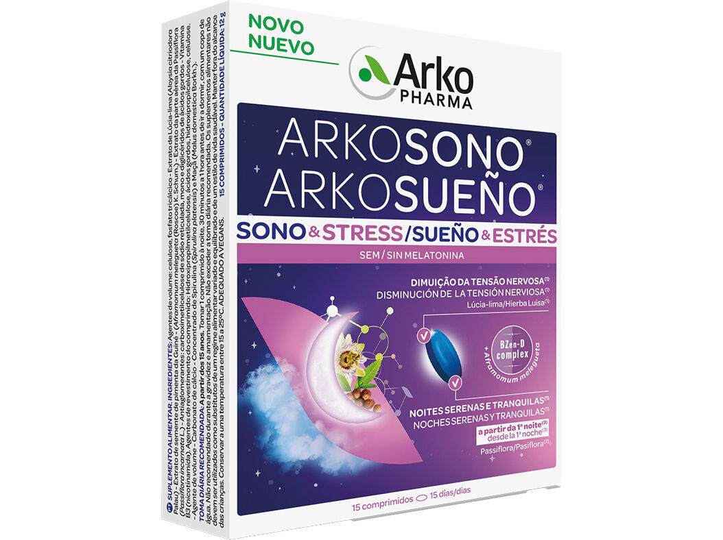 SUPLEMENTO ARKOPHARMA ARKOSONO SONO/STRESS 15COMP image number 0