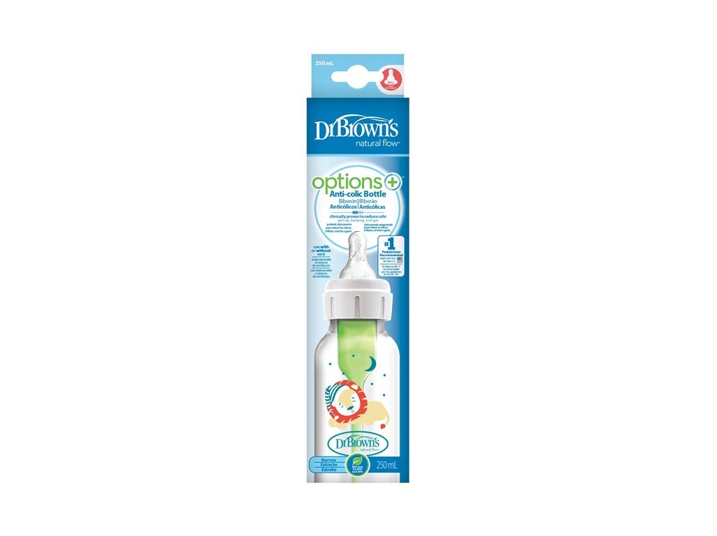 biberão dr. brown's boca estreita leão 250ml 1un
