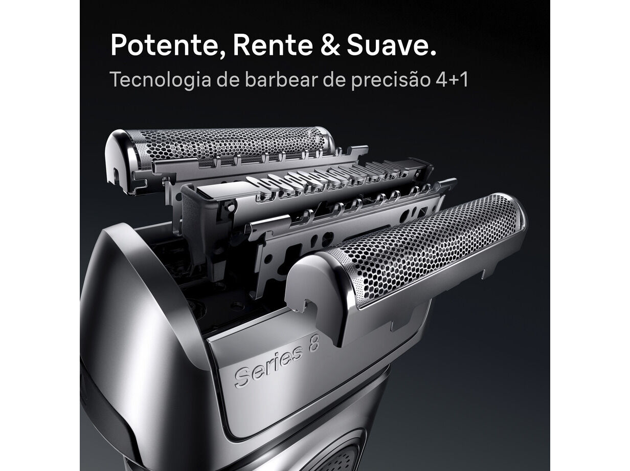 M&Aacute;QUINA BARBEAR BRAUN SHAVER S8 8617 S SILVER image number 3