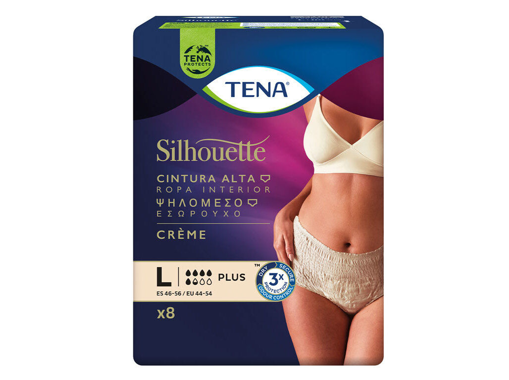 CUECAS INCONTINENCIA TAMANHO L CREME TENA SILHOUETTE 8 UN image number 1