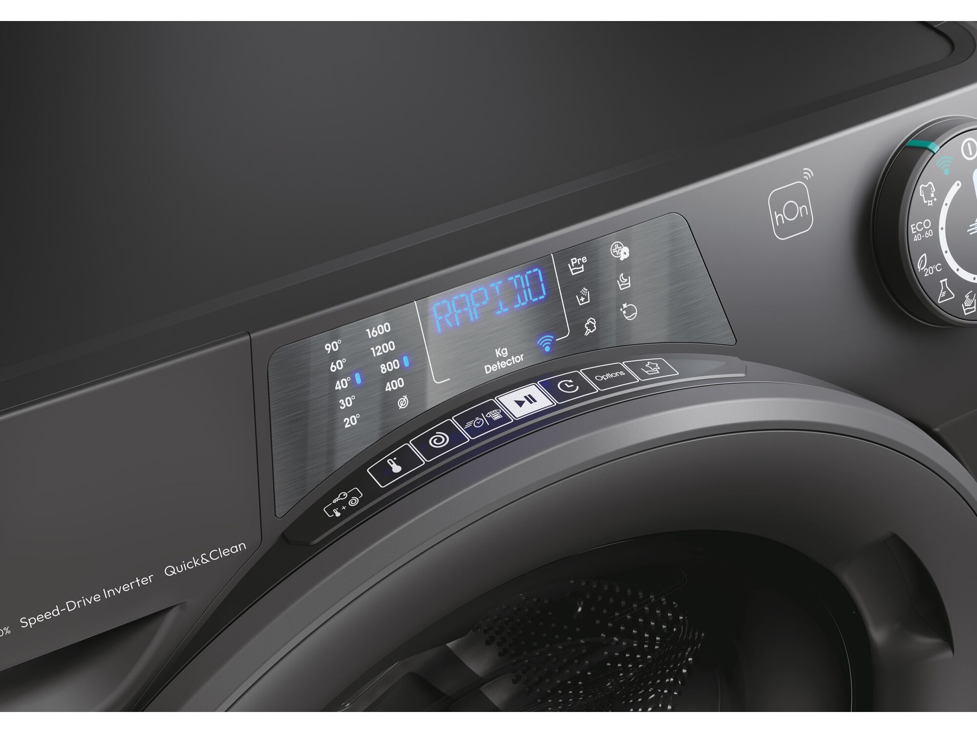 M&Aacute;QUINA DE LAVAR ROUPA CANDY RP 696BWMRR8/1-S - CINZA A 9 KG image number 5