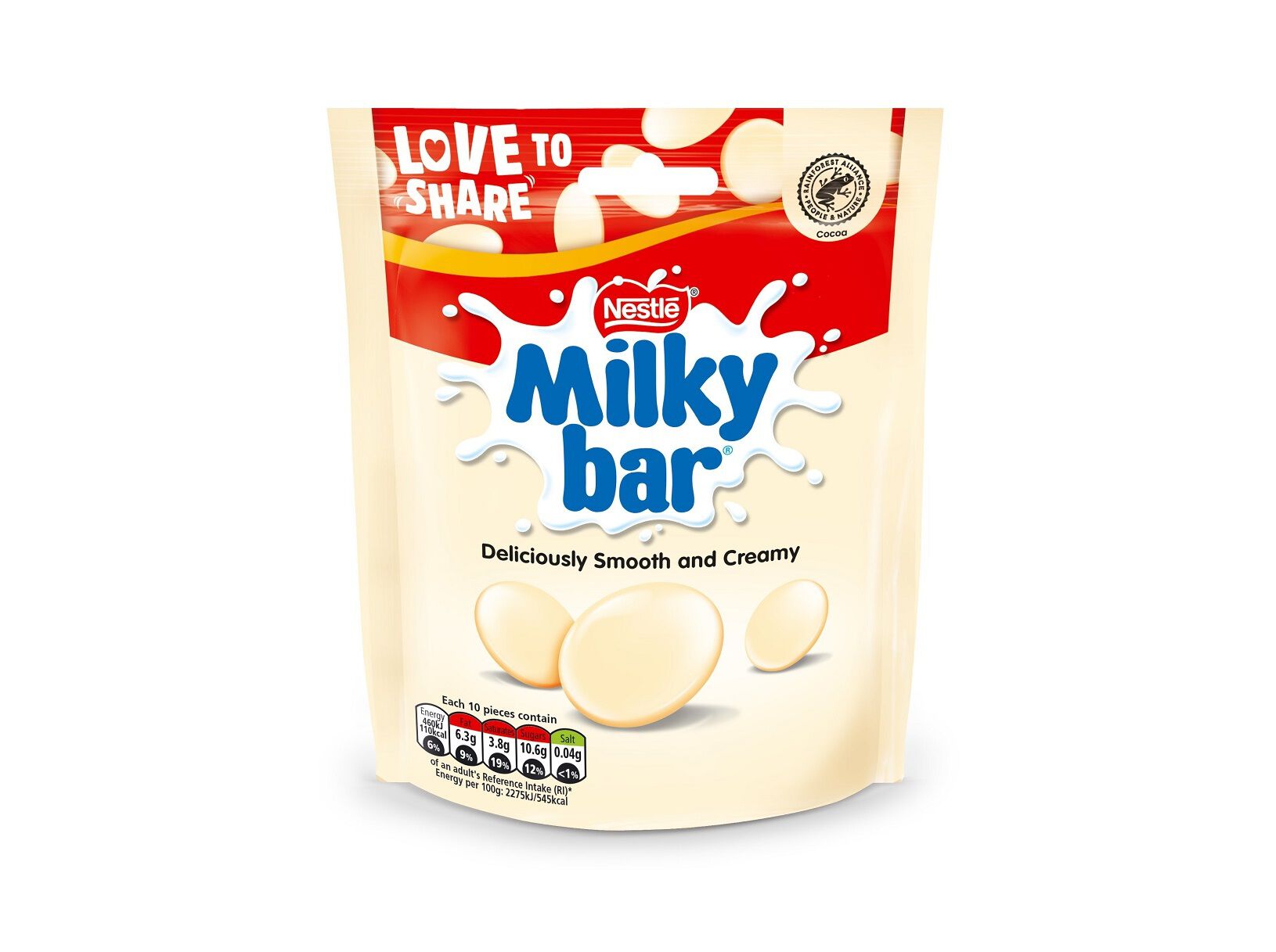 CHOCOLATE BRANCO MILKYBAR BUTTONS 94 G image number 0