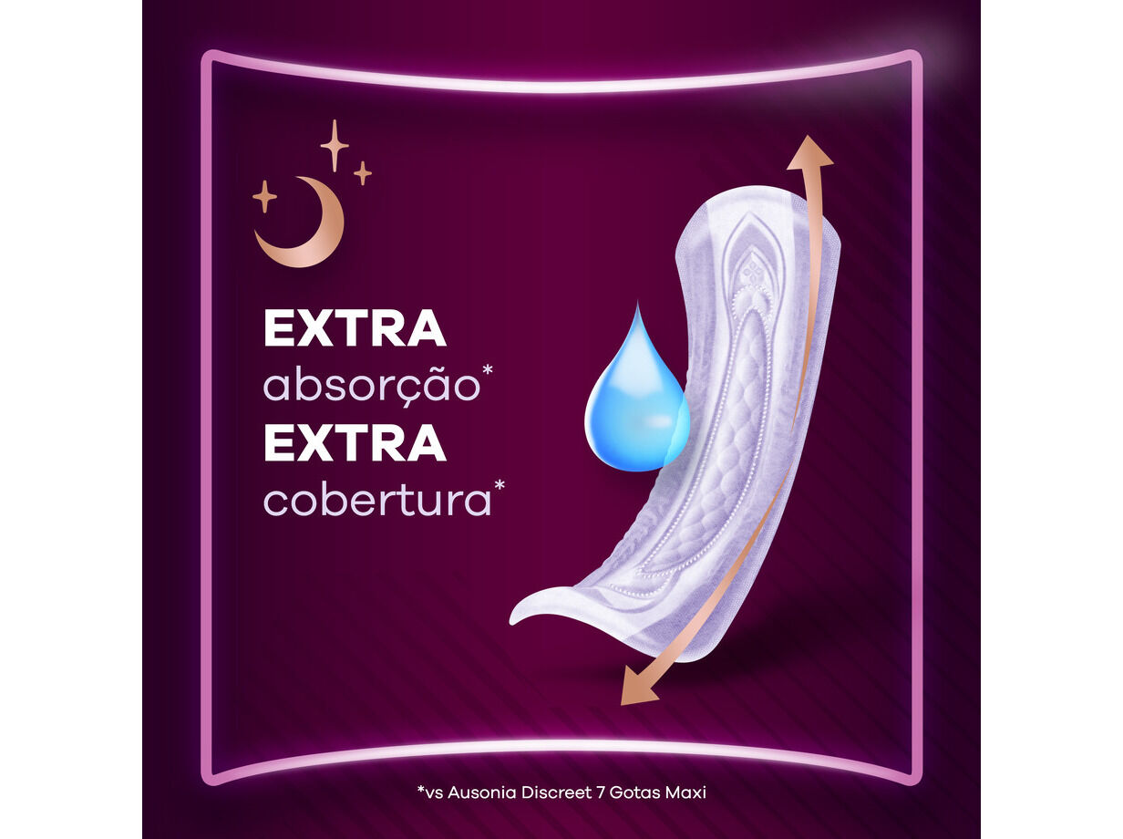 PENSOS INCONTIN&Ecirc;NCIA MAXI NOITE AUSONIA DISCREET 12 UN image number 2