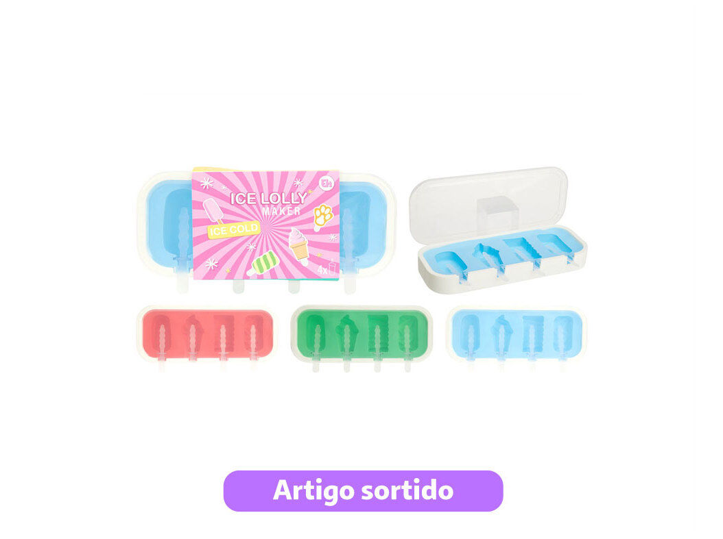 CUVETE PARA GELADO 24X11.5X2.8CM CORES SORTIDAS