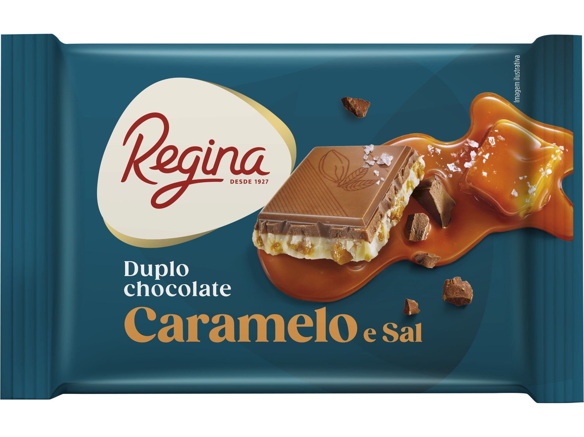CHOCOLATE DE LEITE REGINA DUPLO CARAMELO&SAL 130G image number 0