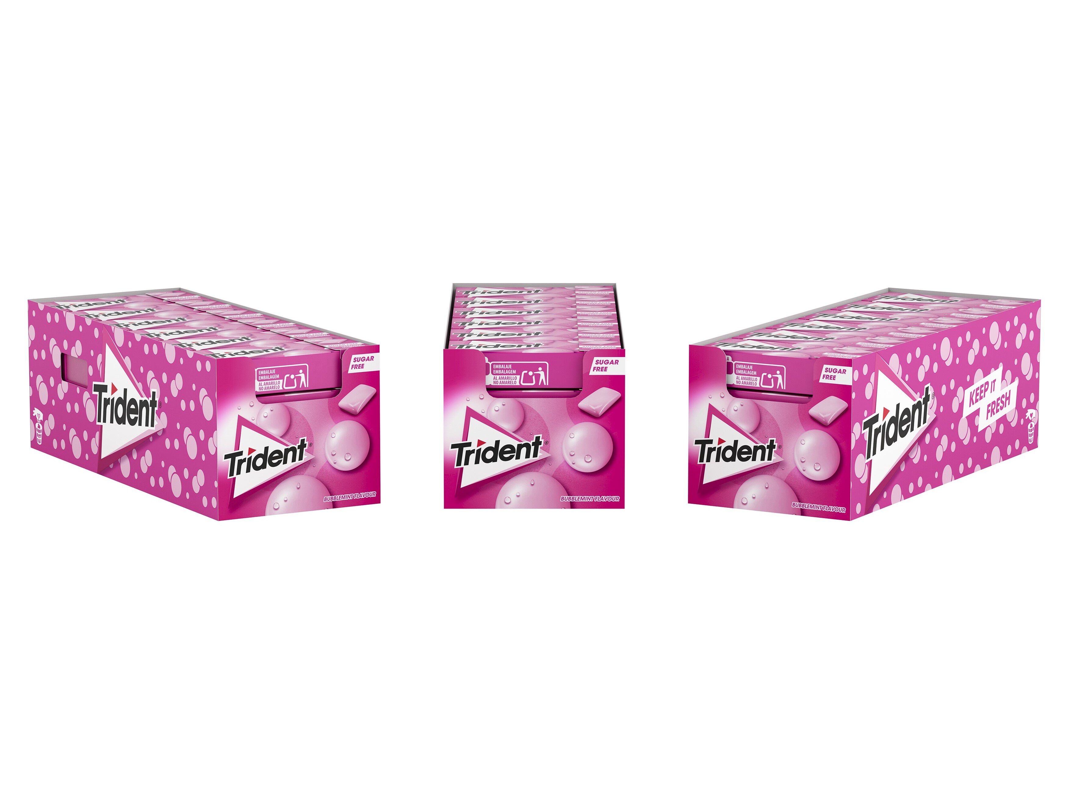 PASTILHAS SEM ACUCAR TRIDENT BUBBLEMINT 14GR image number 1