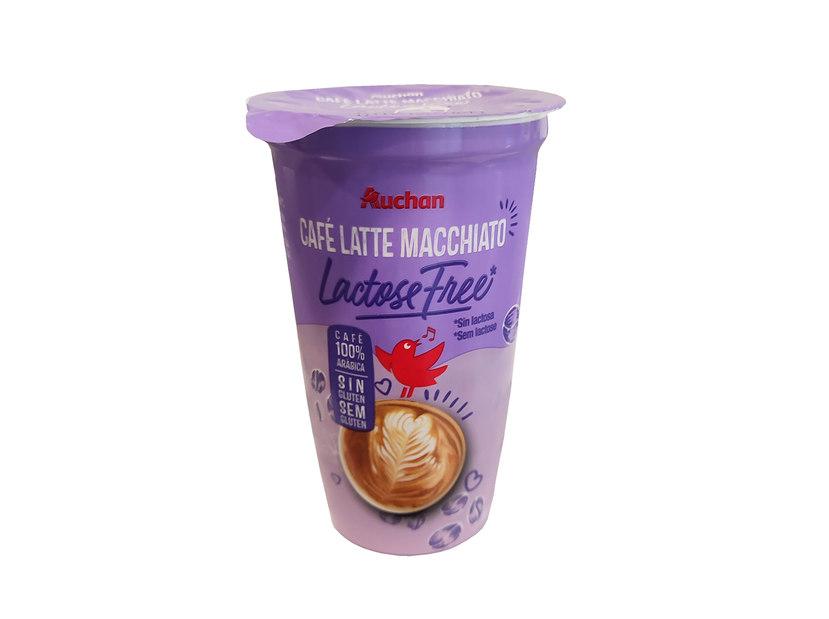 CAF&Eacute; LATTE AUCHAN SEM LACTOSE E SEM GL&Uacute;TEN 250ML