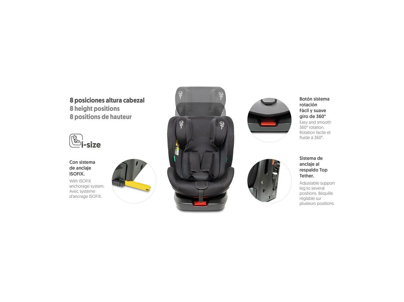 CADEIRA AUTO INTERBABY ISOFIX/ROTATIVA 40-150CM image number 2