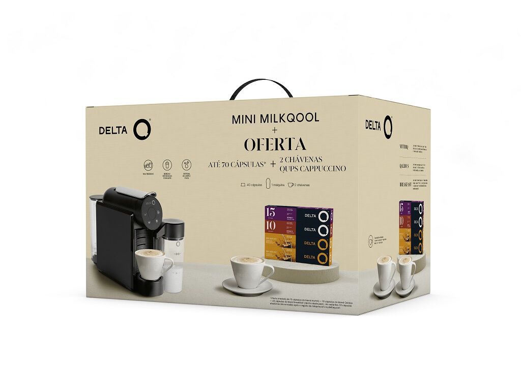 M&Aacute;QUINA CAF&Eacute; DELTA Q MINI MILKQOOL + 2 CHAVENAS E CAF&Eacute; image number 1