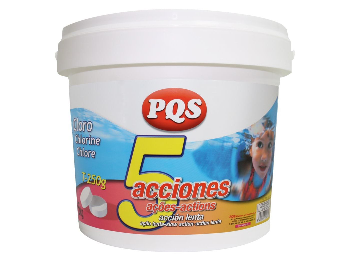CLORO 5 A&Ccedil;&Otilde;ES PQS T-250G 5KG image number 1