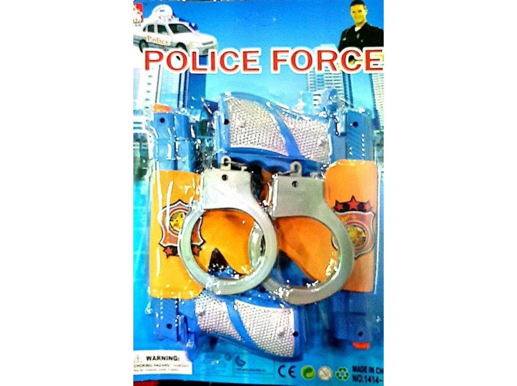 CONJUNTO DE ACESS&Oacute;RIOS DE POLICIA COM PISTOLA ALGEMAS E DISTINTIVO MODELOS SORTIDOS