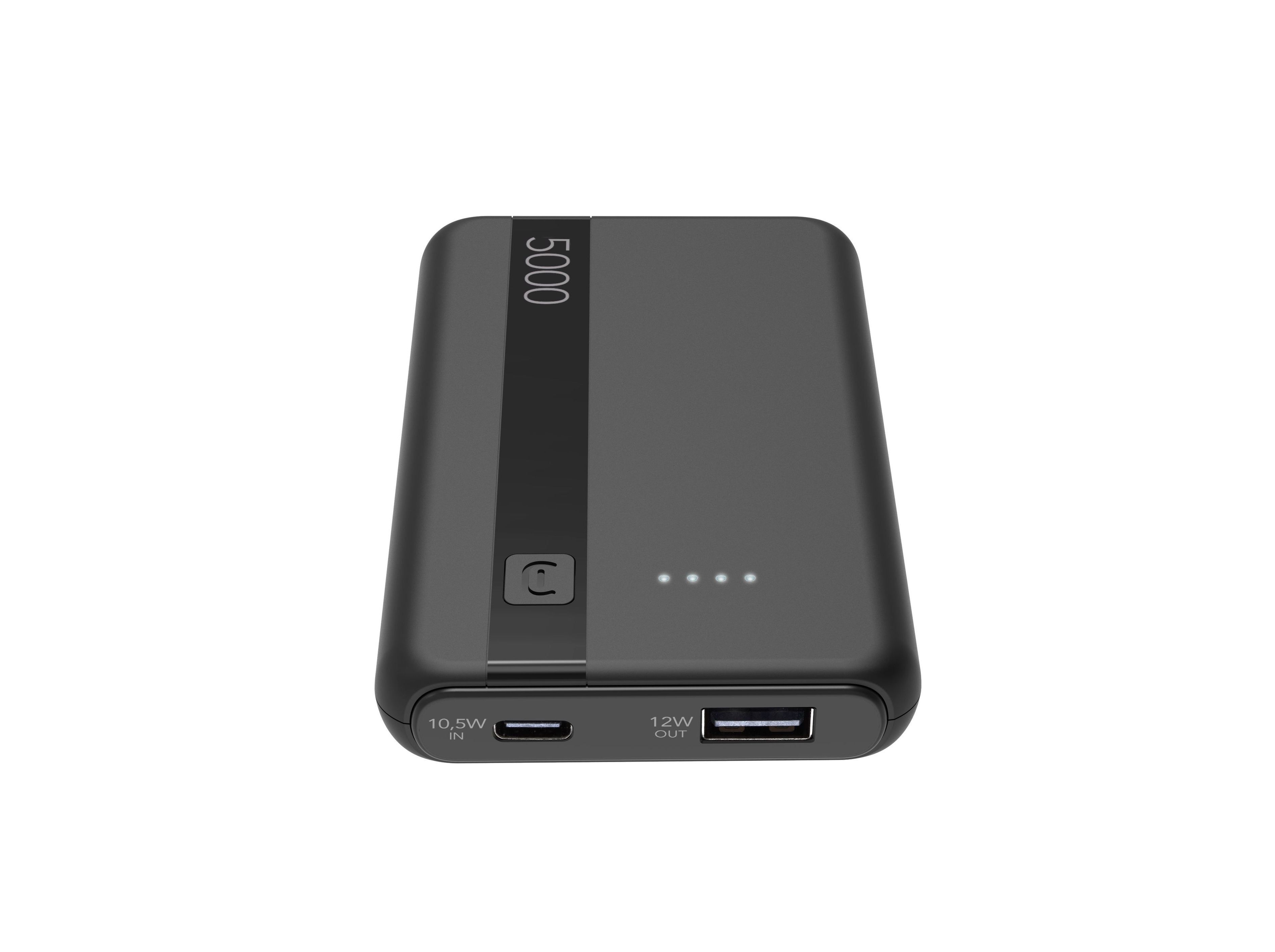POWERBANK CELLULARLINE ENTRY PRETO 5000MAH image number 0