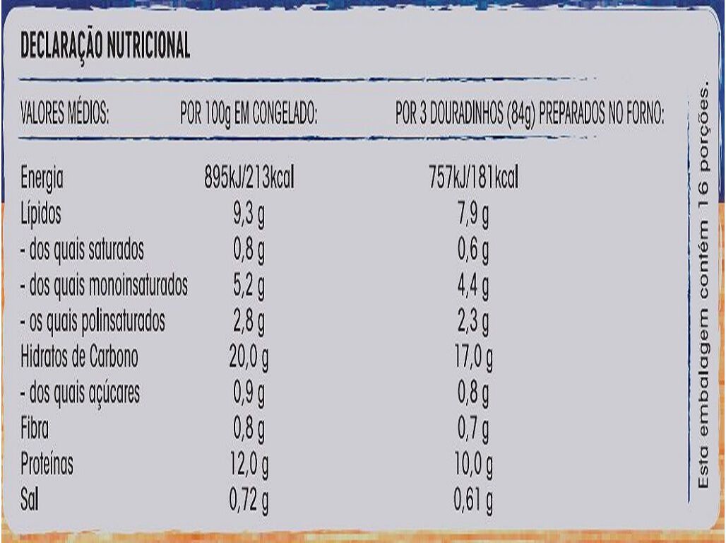DOURADINHOS IGLO PEIXE COM &Oacute;MEGA-3 50UN 1400G image number 1