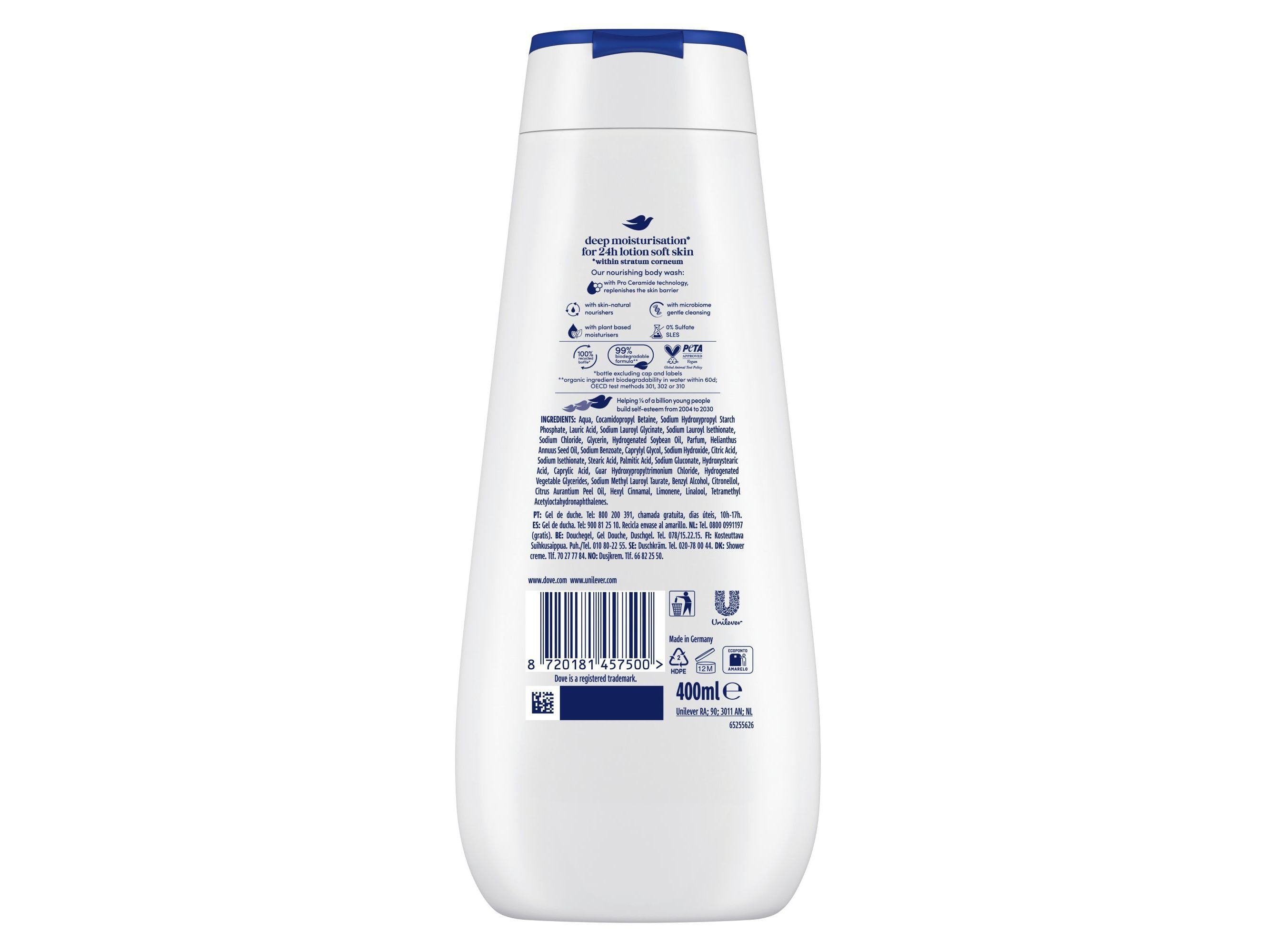 GEL BANHO DOVE ADV DEEPLY NOURISHING 400ML image number 2