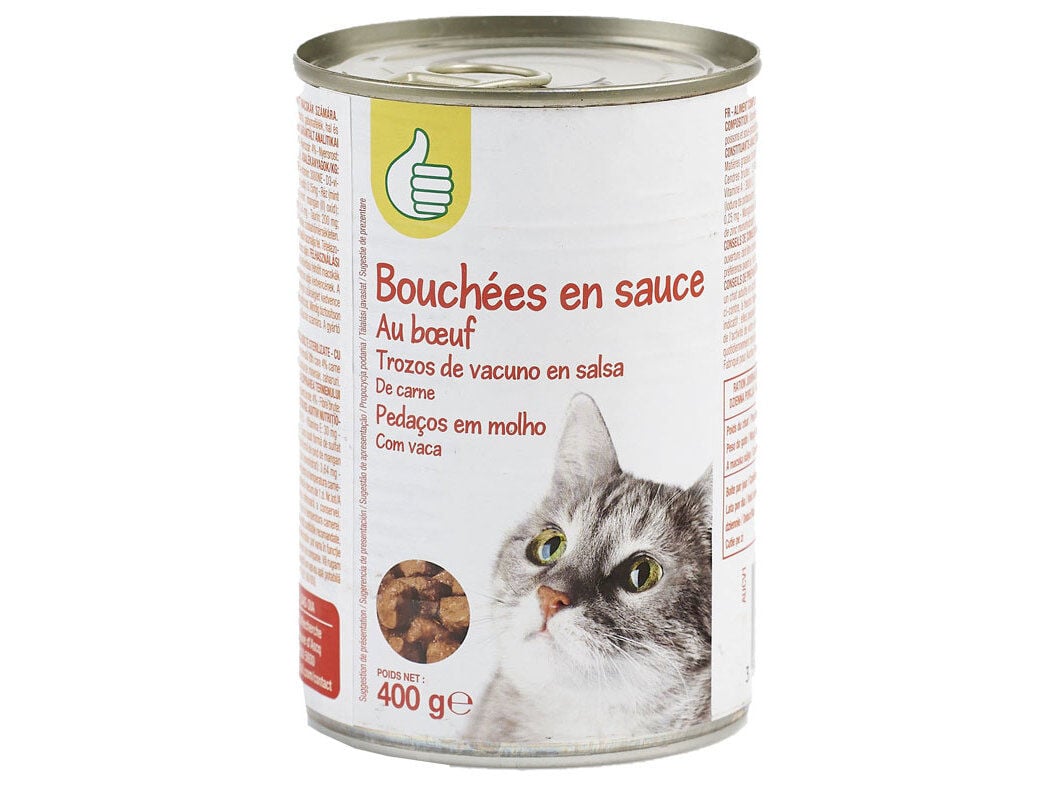 COMIDA H&Uacute;MIDA PARA GATO POLEGAR PEDA&Ccedil;OS EM MOLHO VACA 400G image number 0