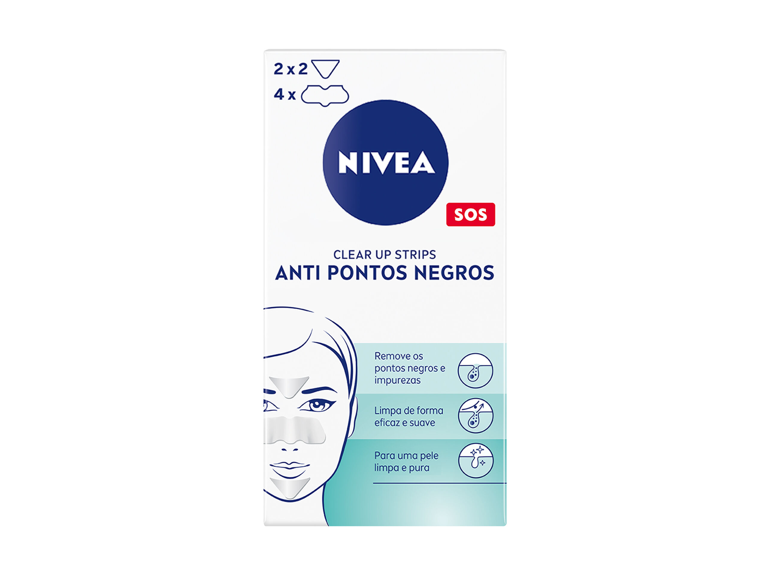 Banda de Rosto Anti Pontos Negros Clear-up Strip NIVEA 6 un