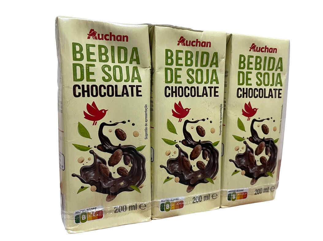 BEBIDA AUCHAN SOJA CHOCOLATE 3X200ML