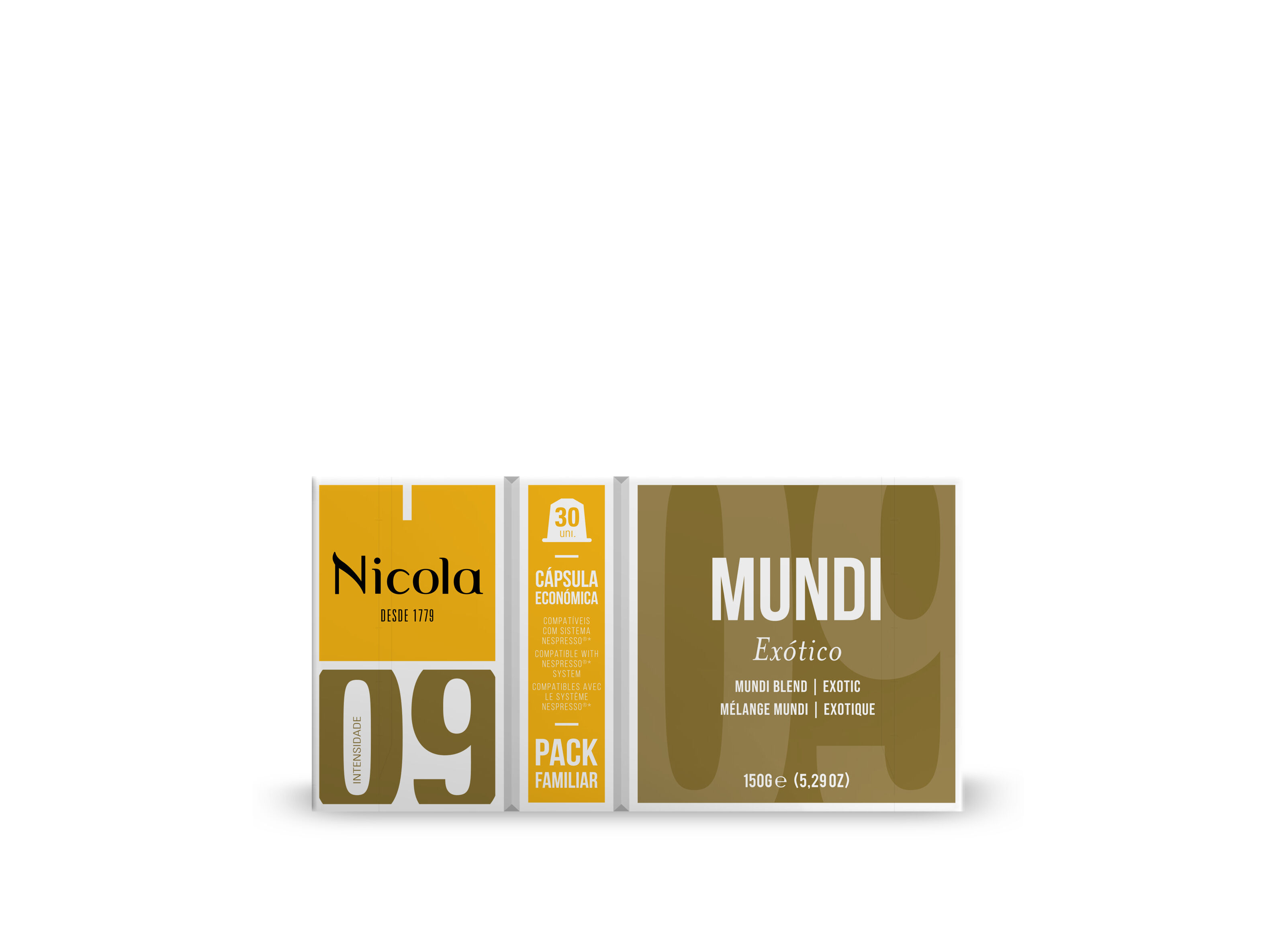 C&Aacute;PSULAS NICOLA CAF&Eacute; COMPAT&Iacute;VEL NESPRESSO LOTE MUNDIPACK 30UN