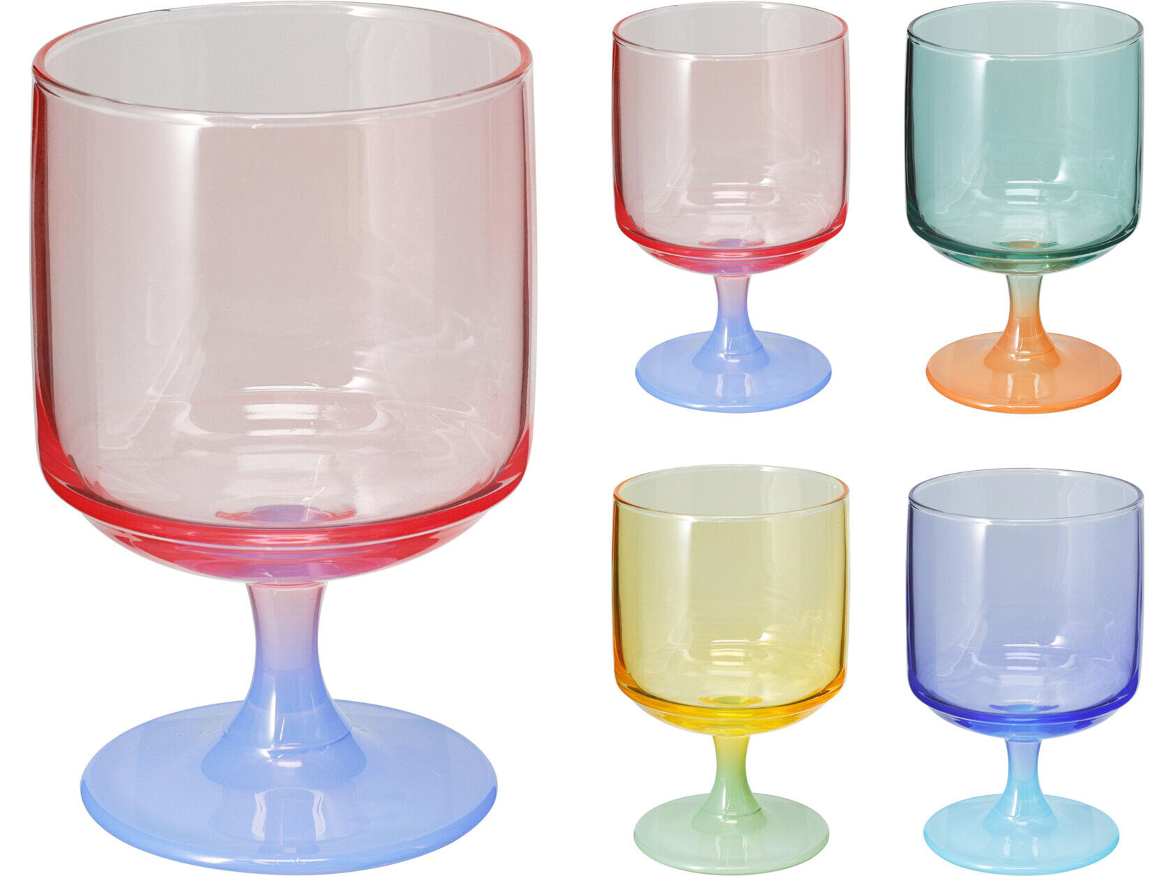 COPO VINHO 2 TONS 300ML CORES SORTIDAS image number 1