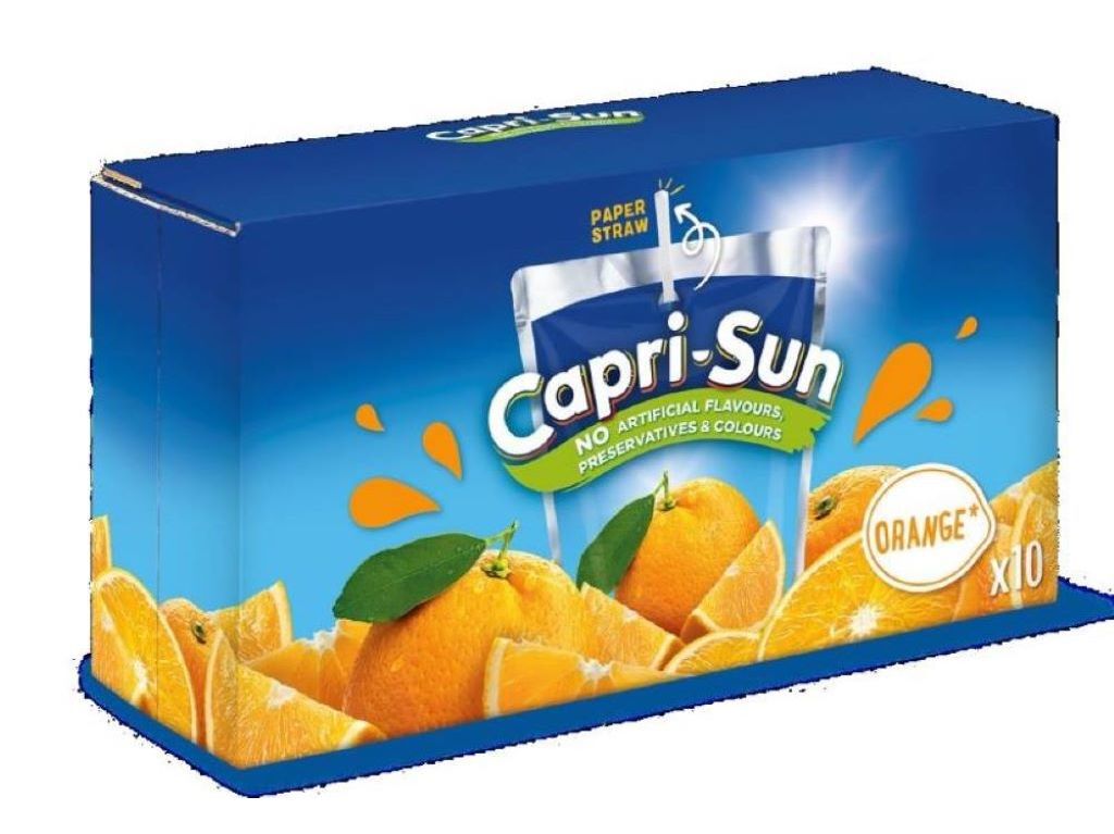 REFRIGERANTE SEM G&Aacute;S CAPRI-SUN ORANGE 10X0.20L image number 0