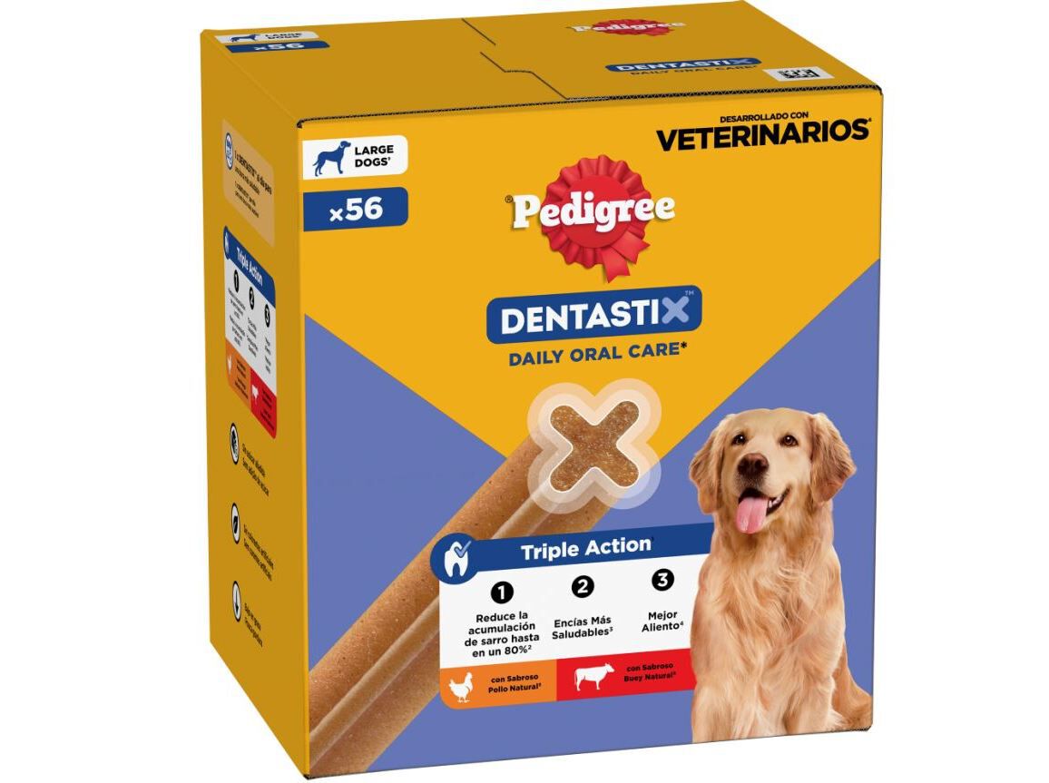 SNACK C&Atilde;O DENTASTIX PEDIGREE RA&Ccedil;A GRANDE 2.16 KG 56 UN