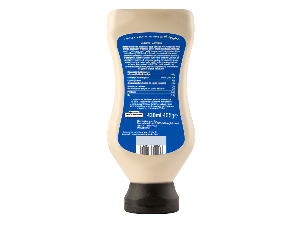 MAIONESE CL&Aacute;SSICA PALADIN 430ML image number 1