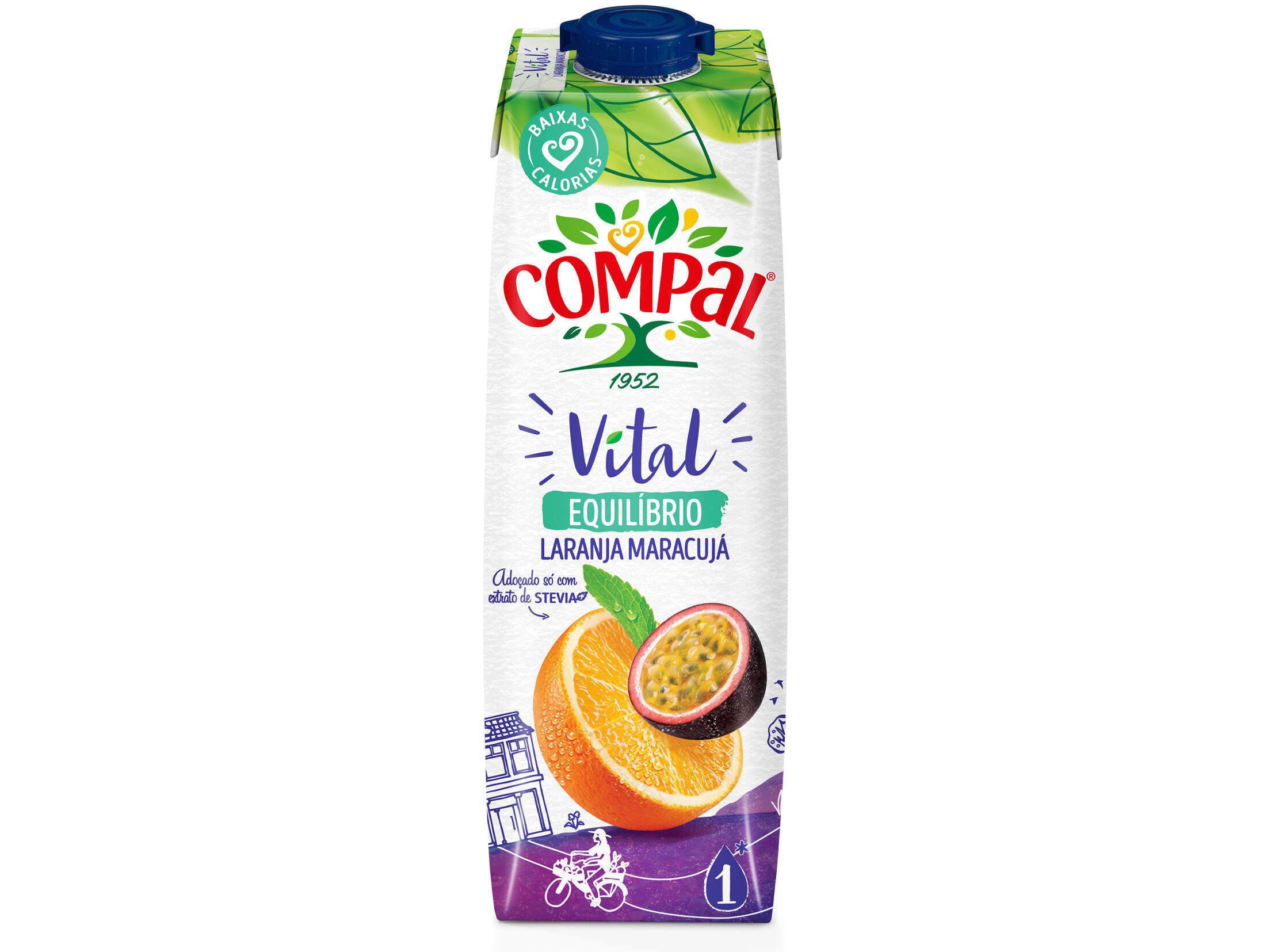 N&Eacute;CTAR COMPAL VITAL LARANJA E MARACUJ&Aacute; 1L