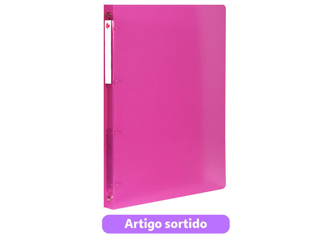 DOSSIER A4 4 ARGOLAS AUCHAN PL&Aacute;STICO 20MM CORES SORTIDAS image number 3