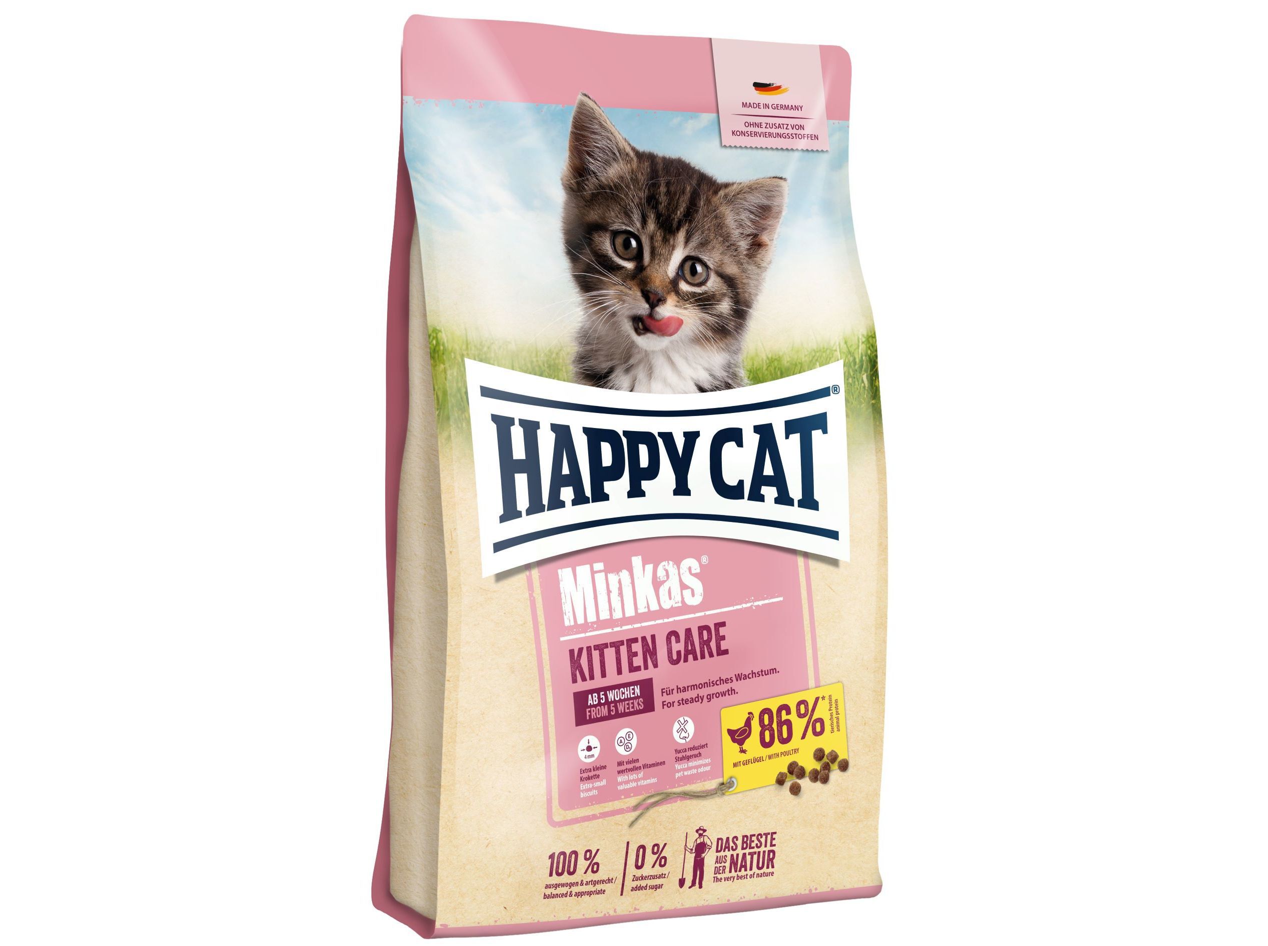RA&Ccedil;&Atilde;O GATO HAPPY CAT MINKAS KITTEN CARE 1.5 KG image number 0