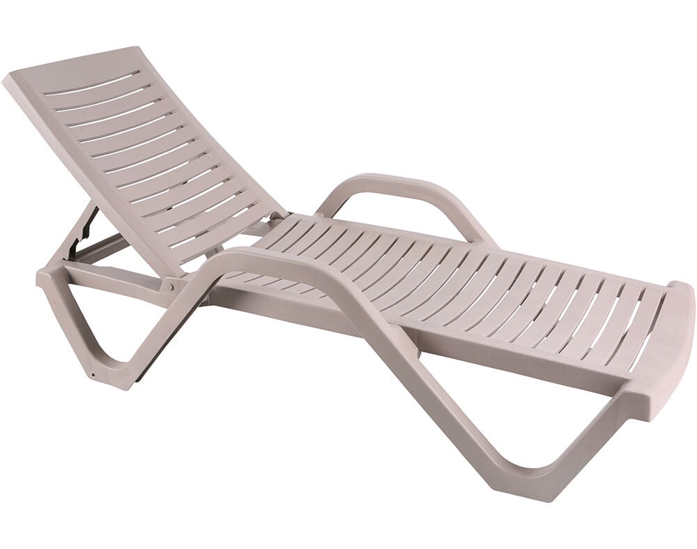 ESPREGUI&Ccedil;ADEIRA COM BRA&Ccedil;OS 3G RESINS WOODY TAUPE 72X188X45CM