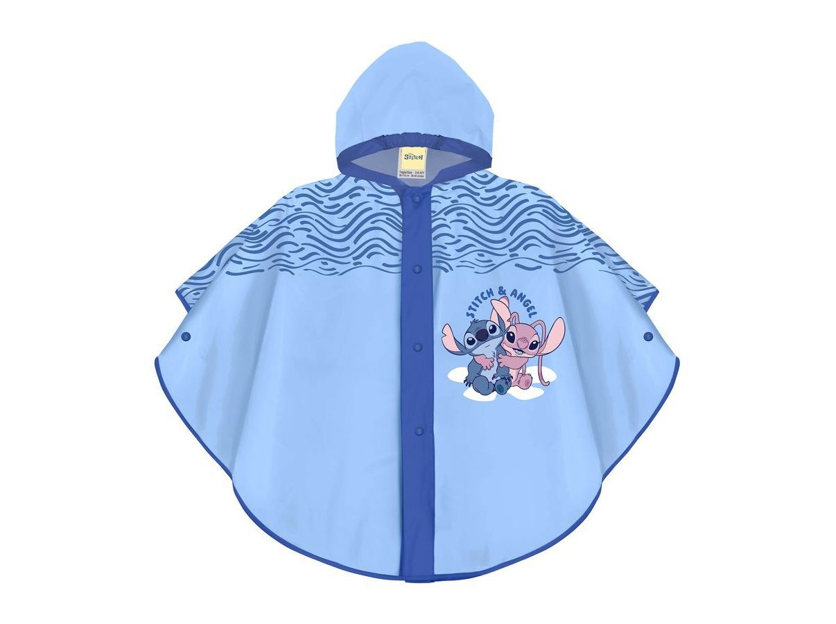 CAPA CHUVA STITCH COM BOT&Atilde;O TAMANHO 3/6 ANOS image number 0