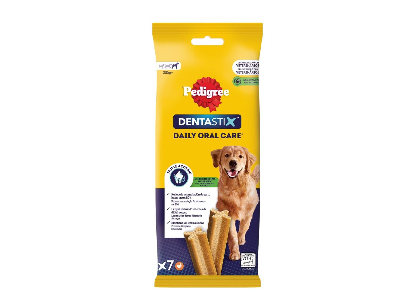 SNACKS PARA C&Atilde;O DENTASTIX PEDIGREE RA&Ccedil;A GRANDE 270G 7 UNIDADES
