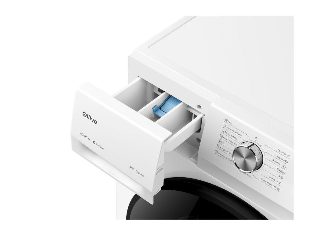 M&Aacute;QUINA DE LAVAR ROUPA QILIVE Q.6560 VAPOR - BRANCA A 7 KG image number 2