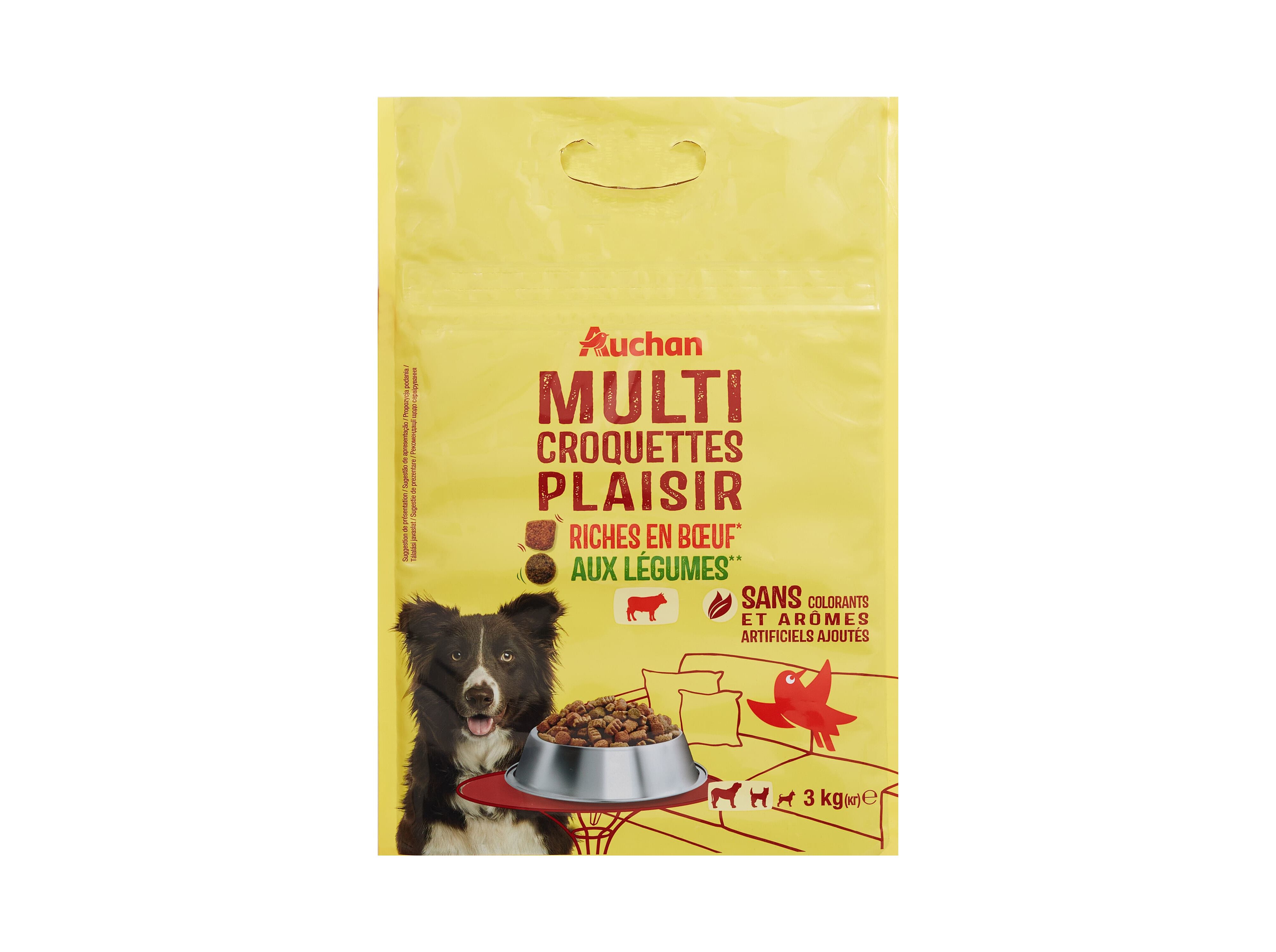 RA&Ccedil;&Atilde;O PARA C&Atilde;O AUCHAN PRAZER RICO EM VACA E COM LEGUMES 3KG image number 0