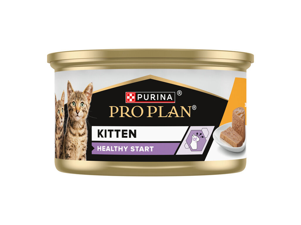 COMIDA H&Uacute;M. GATO PRO PLAN J&Uacute;NIOR MOUSSE FRANGO 85G image number 1