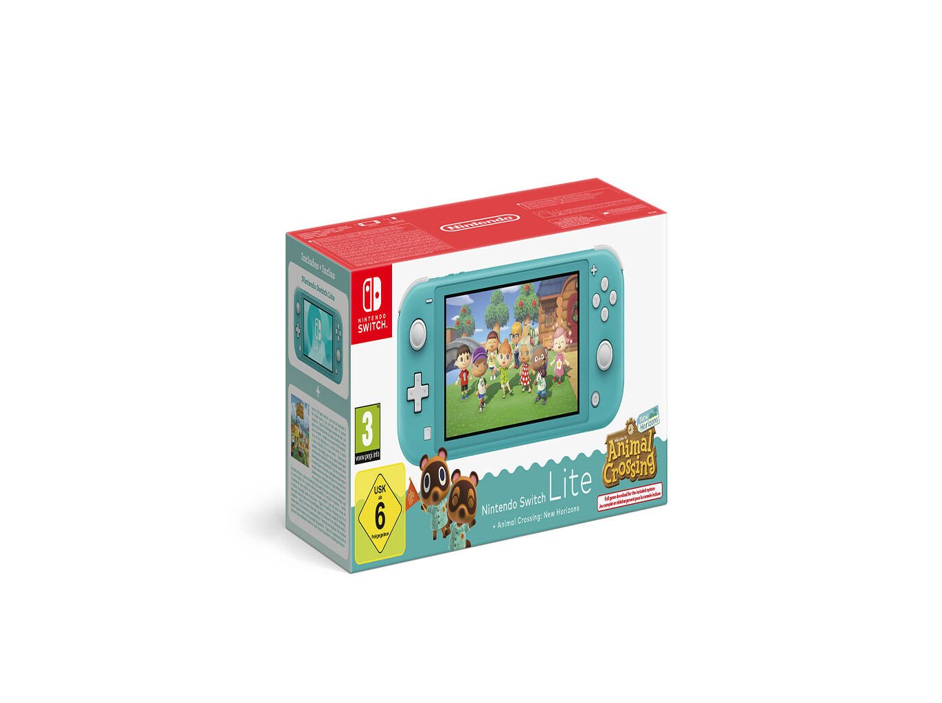 CONSOLA SWITCH LITE TURQUESA+ANIMAL CROSSING NEW HORIZONS