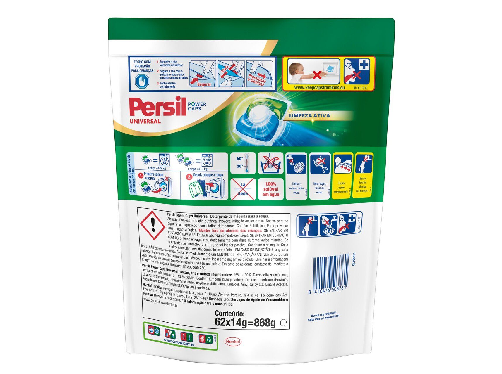 C&Aacute;PSULAS DET. ROUPA M&Aacute;Q PERSIL UNIVERSAL 62D image number 1