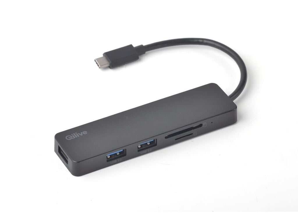 HUB USB-C QILIVE 600128048 C/LEITOR CART Q.3148