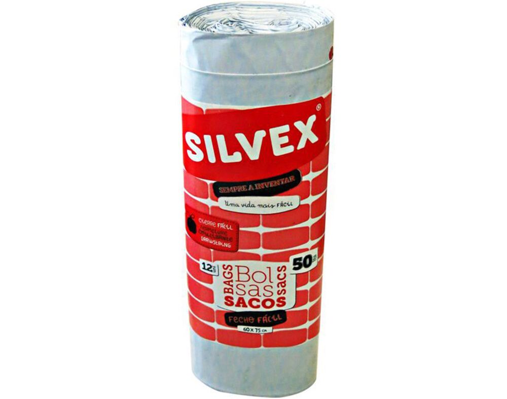 SACOS SILVEX LIXO ECO FECHO F&Aacute;CIL 50L 12UN image number 0