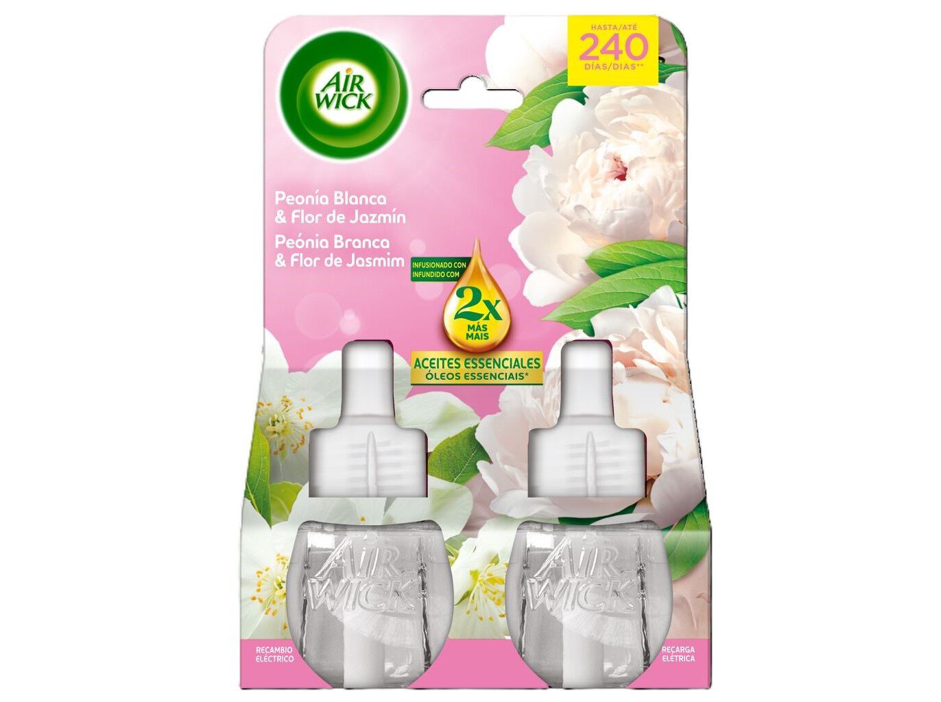 AMBIENTADOR EL&Eacute;TRICO AIR WICK RECARGA WHITE BOUQUET 2X19ML image number 0