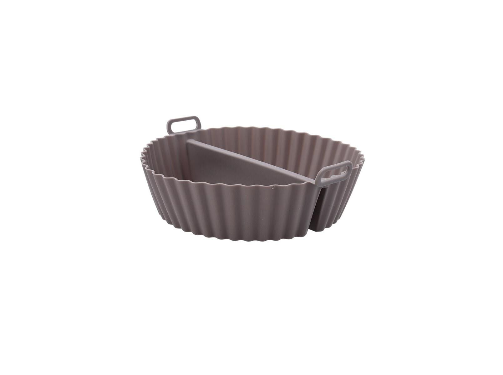 FORMA REDONDA COM SEPARADOR QUID PARA AIRFRYER CINZENTO 23X23X6.5CM