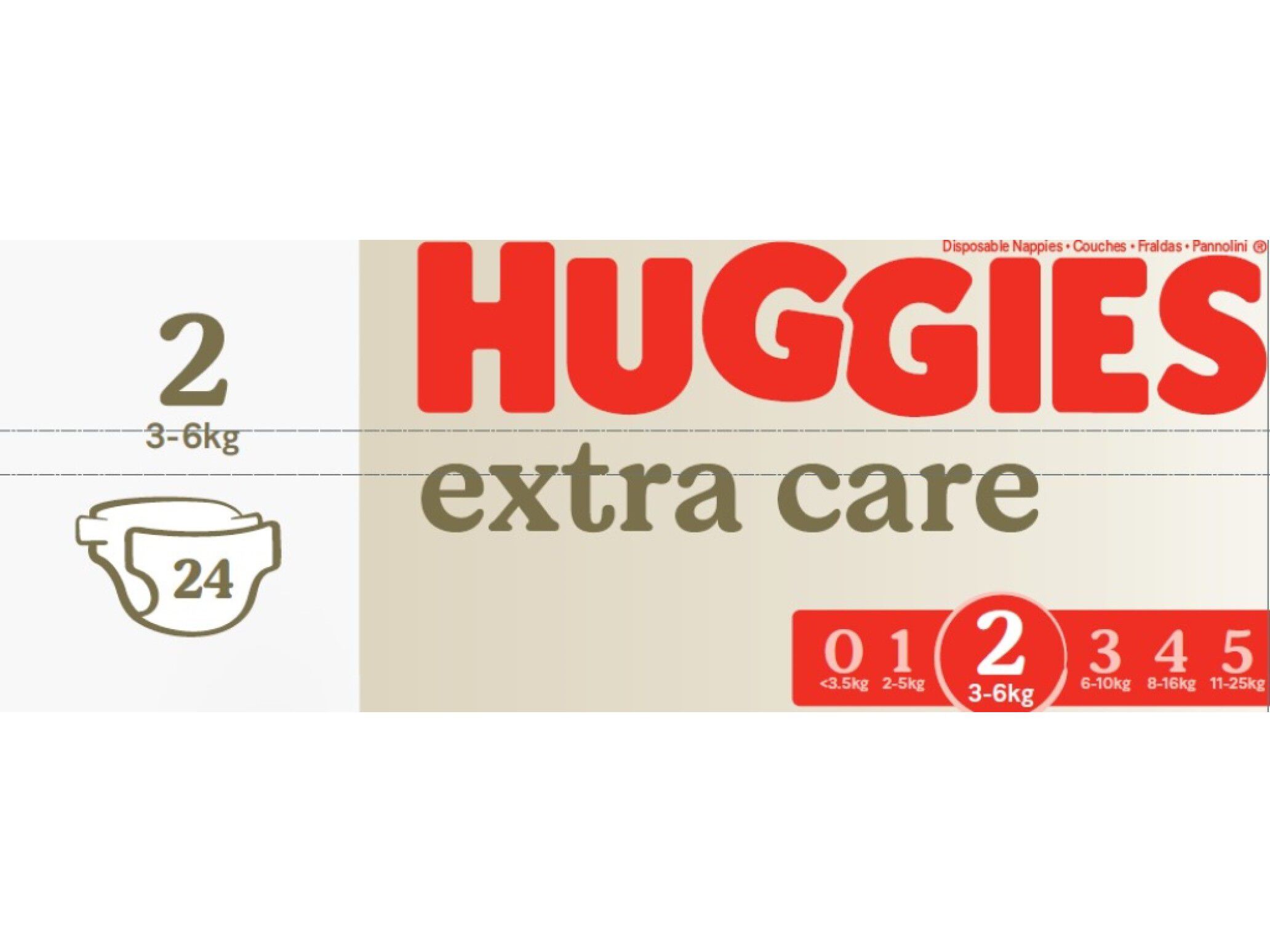 FRALDAS HUGGIES T2 3-6KG 24UN image number 1
