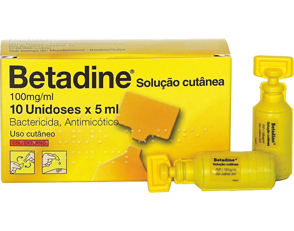 SOLU&Ccedil;&Atilde;O BETADINE D&Eacute;RMICA 100MG/ML 10X5ML