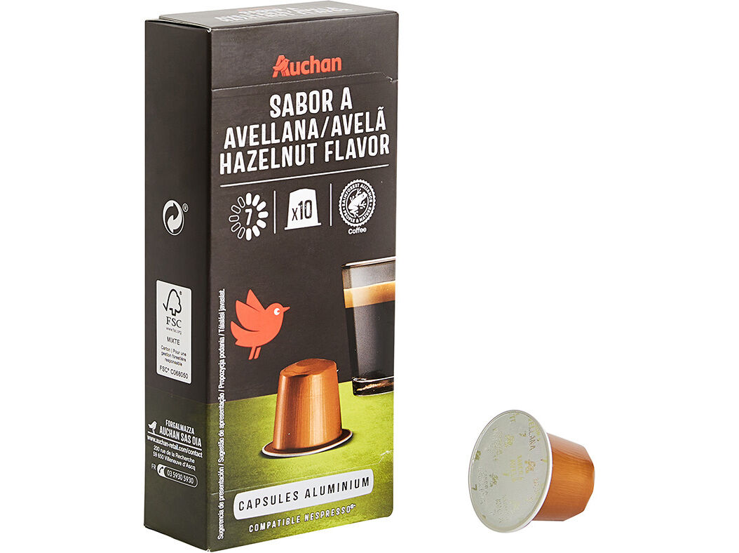 C&Aacute;PSULAS AUCHAN CAF&Eacute; NESPRESSO ALUMINIO AVEL&Atilde; 10UN image number 0